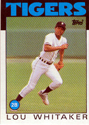 1986 Topps Baseball Cards      020      Lou Whitaker